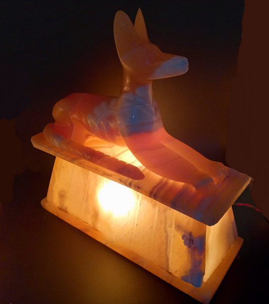 Anubis lamp Alabaster