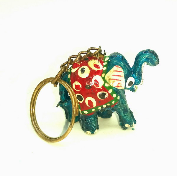 Light Blue Elephant keychain