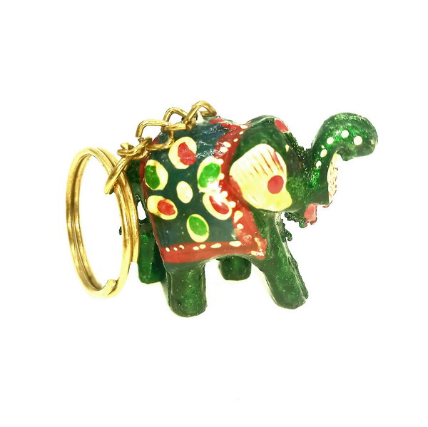 Green Elephant keychain