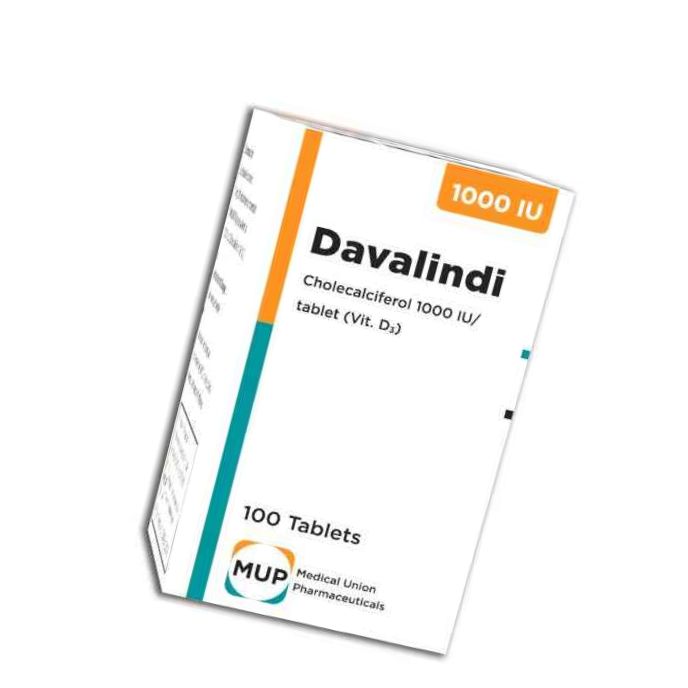 Davalindi 1000 IU - 100 Tablets